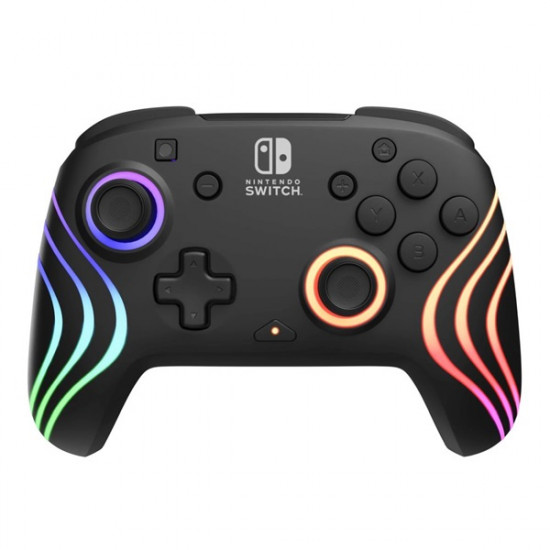 PDP 500-252-BK Afterglow Wave Nintendo Switch/Lite/OLED/Switch 2 RGB LED Lighting vezeték nélküli fekete kontroller PDP 500-252-BK Afterglow Wave Nintendo Switch/Lite/OLED/Switch 2 RGB LED Lighting vezeték nélküli fekete kontroller