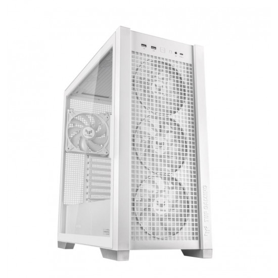 ASUS TUF Gaming GT302, Tápegység nélkül, Fehér, Üvegfalú Ház