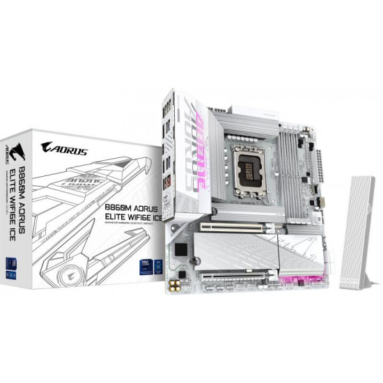 GIGABYTE B860M AORUS ELITE WIFI6E ICE INTEL B860, mATX Alaplap S1851