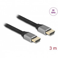 Delock 83997 3m Ultra nagy sebességű HDMI 48Gbps 8K 60Hz szürke kábel