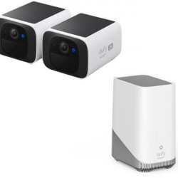 ANKER EUFY Kamera, SoloCam S220 + HomeBase 3, 2K, Beépített Napelem, AI arcfelismerés, WiFi-s, kültéri - E8134328