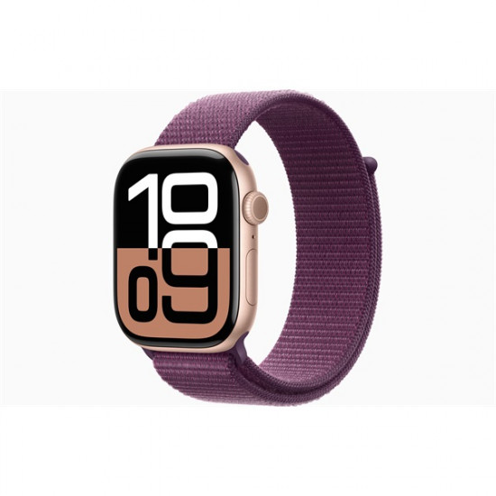 Apple Watch S10 Cellular (46mm) rozéarany alumínium tok, szilva sportszíj okosóra Apple Watch S10 Cellular (46mm) rozéarany alumínium tok, szilva sportszíj okosóra