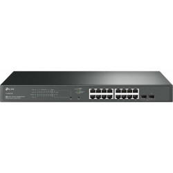 TP-LINK Switch 16x1000Mbps(16xPOE+) + 2xGigabit SFP, Menedzselhető, SG2218P