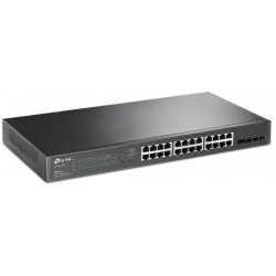 TP-LINK Switch 24x1000Mbps (24xPOE) + 4xGigabit SFP, Menedzselhető, SG2428P