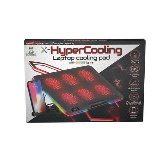FROGGIEX Notebook Hűtőpad + Telefontartó, HyperCooling, FX-PC-P2-R FROGGIEX Notebook Hűtőpad + Telefontartó, HyperCooling, FX-PC-P2-R