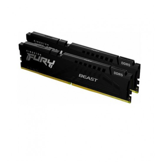 KINGSTON Fury Beast 64GB 5600MHz CL40 DIMM (Kit of 2) Black FURY Memória DDR5 KINGSTON Fury Beast 64GB 5600MHz CL40 DIMM (Kit of 2) Black FURY Memória DDR5