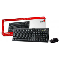 GENIUS Vezeték Nélküli Billentyűzet + egér KM-8101, USB fekete (KM-8101)