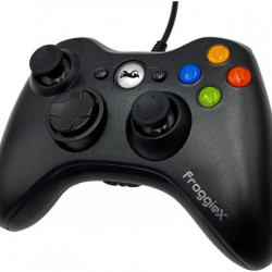 FROGGIEX XBOX 360/PC Kiegészítő Vezetékes kontroller, Fekete (FX-X360-PC-B)
