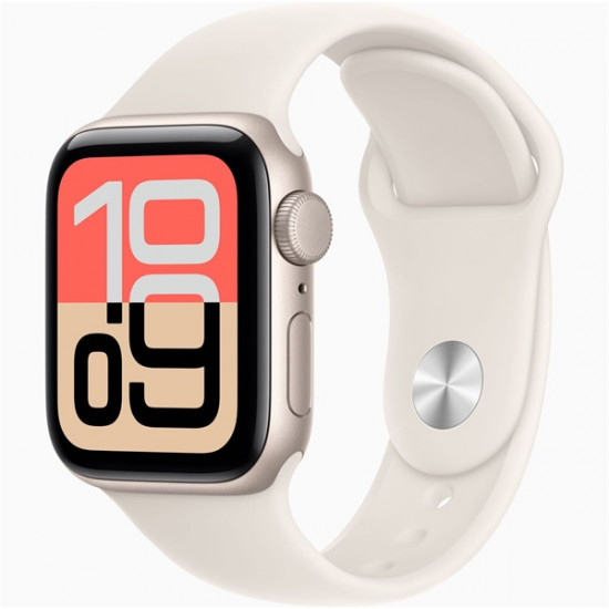 Apple Watch SE3 GPS-es (40mm) csillagfény alumínium tok, csillagfény S/M sportszíjas okosóra