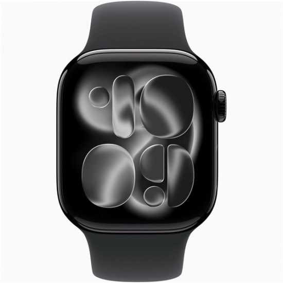Apple Watch S11 GPS-es (42mm) kozmoszfekete alumínium tok, fekete M/L sportszíjas okosóra Apple Watch S11 GPS-es (42mm) kozmoszfekete alumínium tok, fekete M/L sportszíjas okosóra