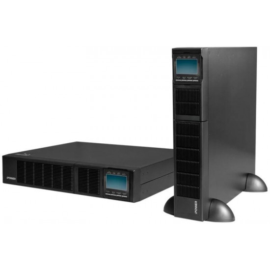 iPOWER UPS, 3000VA, 3000W, 8x C13 + 1x C19, SNMP/USB/RS-232,szünetmentes tápegység, LCD kijelző, AVR, online, Rack/Tower (UPS1000-I-RT3KVA-6B) iPOWER UPS, 3000VA, 3000W, 8x C13 + 1x C19, SNMP/USB/RS-232,szünetmentes tápegység, LCD kijelző, AVR, online, Rack/Tower (UPS1000-I-RT3KVA-6B)