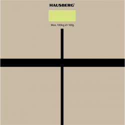 Hausberg HB-6003AB üveg fürdőszobai mérleg bézs
