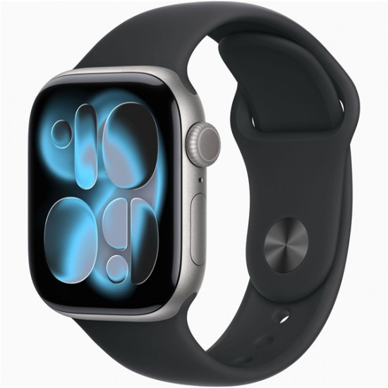 Apple Watch S11 GPS-es (42mm) asztroszürke alumínium tok, fekete M/L sportszíjas okosóra Apple Watch S11 GPS-es (42mm) asztroszürke alumínium tok, fekete M/L sportszíjas okosóra