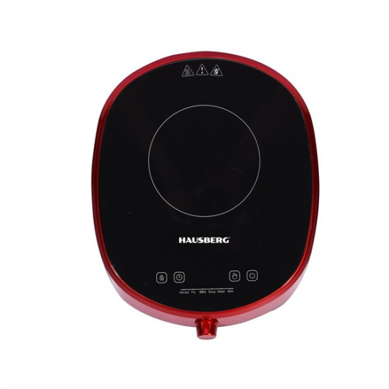 Hausberg HB-1527RS 2000W-os vörös elektromos egylapos indukciós főzőlap érintésvezérléssel Hausberg HB-1527RS 2000W-os vörös elektromos egylapos indukciós főzőlap érintésvezérléssel