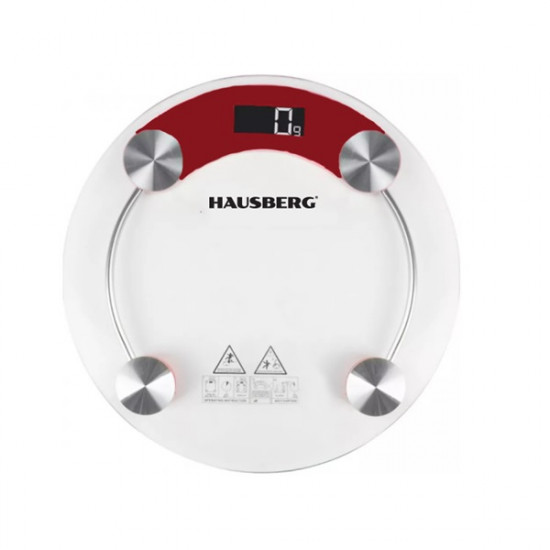 Hausberg HB-6000RS vörös üveg fürdőszobai mérleg Hausberg HB-6000RS vörös üveg fürdőszobai mérleg