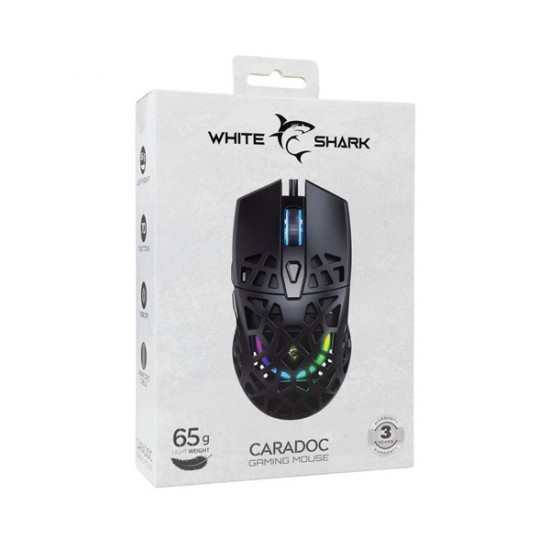 WHITE SHARK GM-5018B CARADOC-B 7D / 7200 dpi fekete RGB gamer egér WHITE SHARK GM-5018B CARADOC-B 7D / 7200 dpi fekete RGB gamer egér