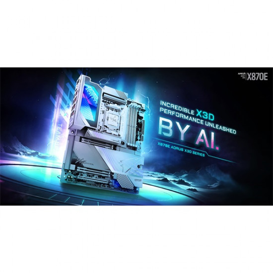 GIGABYTE X870E AORUS MASTER X3D ICE AMD X870, ATX Alaplap AM5
