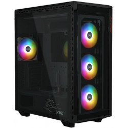 ADATA XPG Battlecruiser II, 4x120mm RGB ventilátor, Tápegység nélkül, üvegfalú, fekete Ház E-ATX