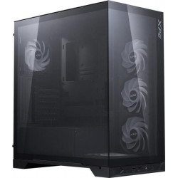 ADATA XPG Invader X BTF, 5x120mm RGB ventilátor, Tápegység nélkül, üvegfalú, fekete Ház Midi ATX