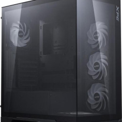 ADATA XPG Invader X BTF, 5x120mm RGB ventilátor, Tápegység nélkül, üvegfalú, fekete Ház Midi ATX