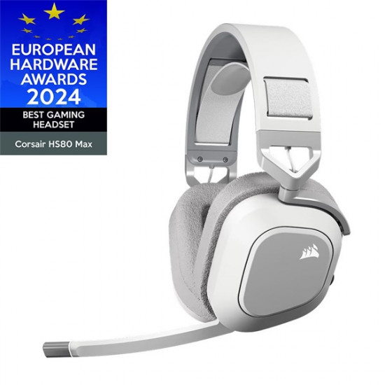 CORSAIR Vezeték Nélküli Headset, HS80 MAX RGB WIRELESS Gaming, Dolby Atmos hangzás, fehér CORSAIR Vezeték Nélküli Headset, HS80 MAX RGB WIRELESS Gaming, Dolby Atmos hangzás, fehér