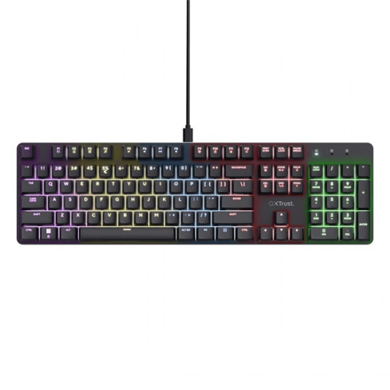 Trust 25683 GXT 871 Zora HUN fekete mechanikus gamer billentyűzet Trust 25683 GXT 871 Zora HUN fekete mechanikus gamer billentyűzet