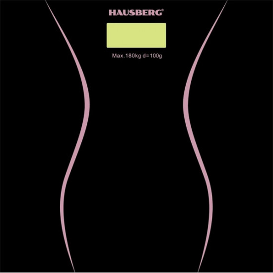 Hausberg HB-6003NG üveg fürdőszobai mérleg fekete Hausberg HB-6003NG üveg fürdőszobai mérleg fekete