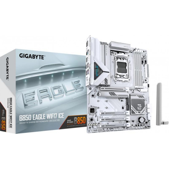 GIGABYTE B850 EAGLE WIFI7 ICE AMD B850, ATX Alaplap AM5 GIGABYTE B850 EAGLE WIFI7 ICE AMD B850, ATX Alaplap AM5