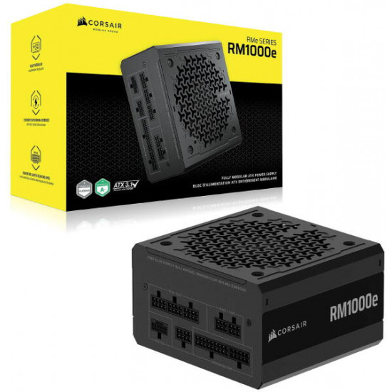 Corsair RM1000e 1000W 80+ Gold semi-passive (fully mod.) 2025 ATX 3.1 tápegység Corsair RM1000e 1000W 80+ Gold semi-passive (fully mod.) 2025 ATX 3.1 tápegység