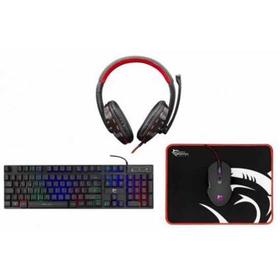 WHITE SHARK COMANCHE-3 gamer combo billetyűzet (magyar) + egér + fejhallgató + egérpad WHITE SHARK COMANCHE-3 gamer combo billetyűzet (magyar) + egér + fejhallgató + egérpad