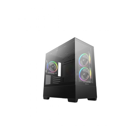 DEEPCOOL CG380 3F, Tápegység nélkül, Fekete, Üvegfalú Ház Micro ATX DEEPCOOL CG380 3F, Tápegység nélkül, Fekete, Üvegfalú Ház Micro ATX