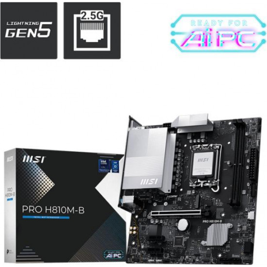 MSI PRO H810M-B Intel H810, mATX Alaplap S1851 MSI PRO H810M-B Intel H810, mATX Alaplap S1851