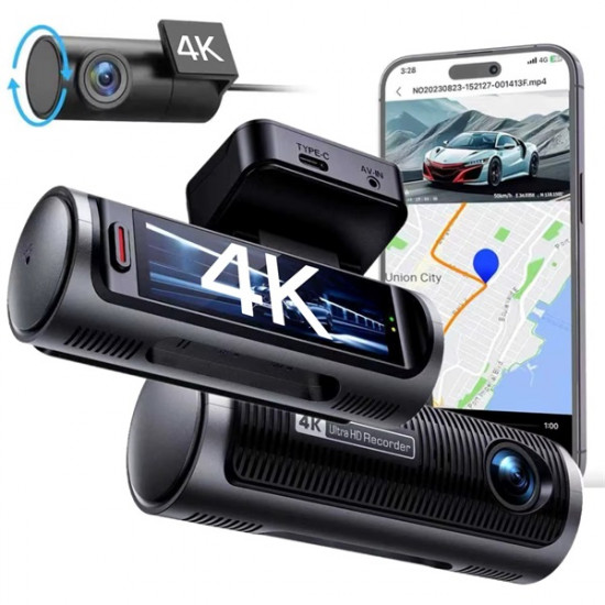 BLACKBIRD Autós Kamera L60 IPS 4K+4K Wifi, applikációs vezérlés BLACKBIRD Autós Kamera L60 IPS 4K+4K Wifi, applikációs vezérlés