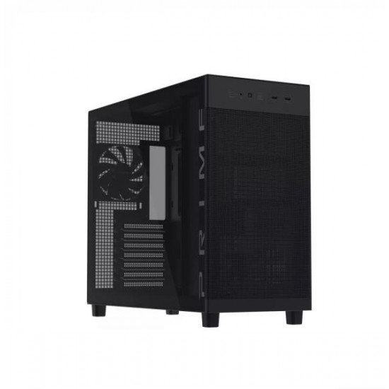 ASUS Prime AP303, Tápegység nélkül, Fekete, Üvegfalú számítógépház