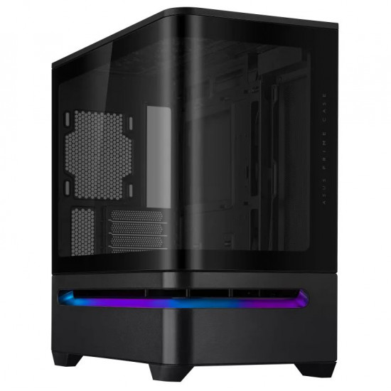ASUS Prime AP202, Tápegység nélkül, Fekete, Üvegfalú számítógépház
