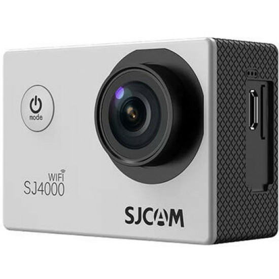 SJCAM Action Camera SJ4000 WiFi, Silver, 4K, 30m, 12 MP, vízálló tokkal, LCD kijelző 2.0, időzítő funkció, lassítás SJCAM Action Camera SJ4000 WiFi, Silver, 4K, 30m, 12 MP, vízálló tokkal, LCD kijelző 2.0, időzítő funkció, lassítás