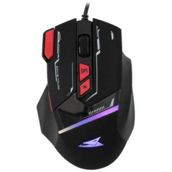 Baracuda W029907 MANTA-B, BGM-041B gamer egér,8D, fekete, 12800 dpi Baracuda W029907 MANTA-B, BGM-041B gamer egér,8D, fekete, 12800 dpi