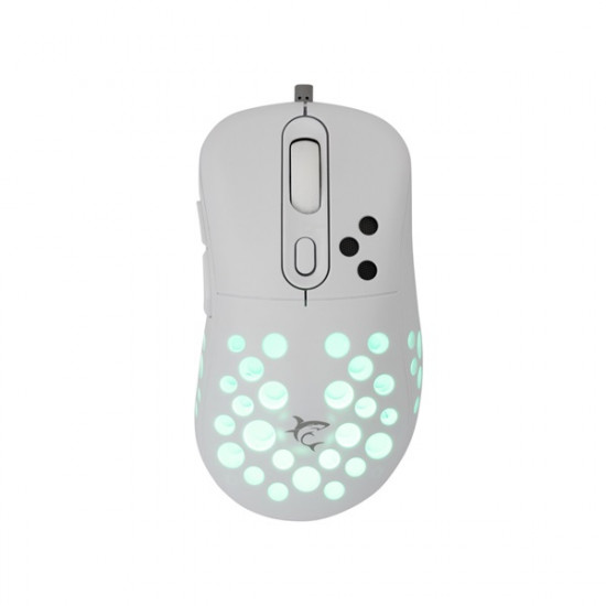 White Shark AZRAEL-W, GM-5013W gamer egér,6D, fehér, 7200 dpi, RGB