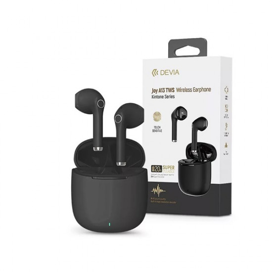 Devia ST361999 Joy A13 fekete True Wireless Bluetooth fülhallgató Devia ST361999 Joy A13 fekete True Wireless Bluetooth fülhallgató