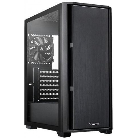 CHIEFTEC Pro Midi, ATX, Tápegység nélkül, Fekete, Üvegfalú számítógépház