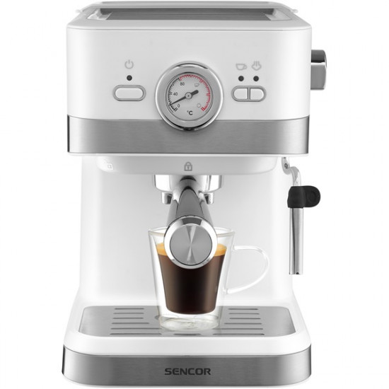 SENCOR SES 1720WH Karos presszó kávéfőző, víztartály:1,5L, 1050W, Fehér SENCOR SES 1720WH Karos presszó kávéfőző, víztartály:1,5L, 1050W, Fehér