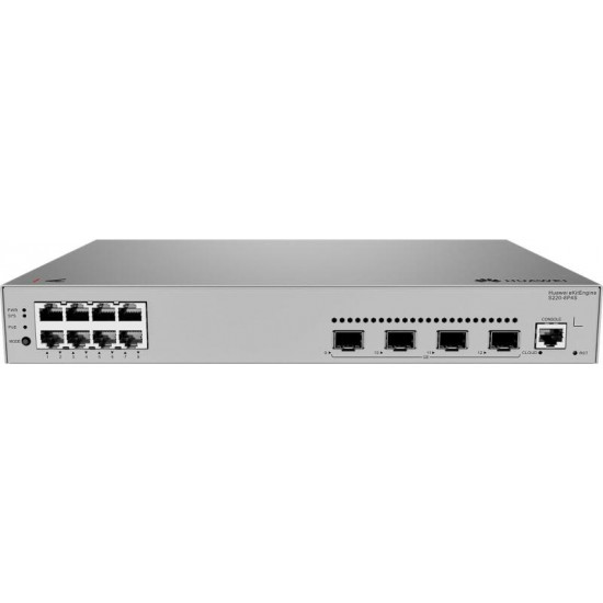 Huawei eKit Switch 8x1000Mbps (125W POE+) + 4x1000Mbps SFP, Layer2+ managed, Rackes/Asztali - S220-8P4S Huawei eKit Switch 8x1000Mbps (125W POE+) + 4x1000Mbps SFP, Layer2+ managed, Rackes/Asztali - S220-8P4S