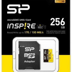 SILICON POWER 256GB MicroSDXC CL10 A1 UHS-I U1 V30, Inspire Memóriakártya 