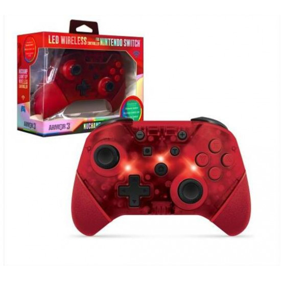 ARMOR3 NUCHAMP Nintendo Switch Kiegészítő Vezeték nélküli kontroller, Piros ARMOR3 NUCHAMP Nintendo Switch Kiegészítő Vezeték nélküli kontroller, Piros