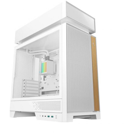 DEEPCOOL CL6600 WH Vízhűtéssel, Tápegység nélkül, Fehér, Üvegfalú Ház ATX DEEPCOOL CL6600 WH Vízhűtéssel, Tápegység nélkül, Fehér, Üvegfalú Ház ATX
