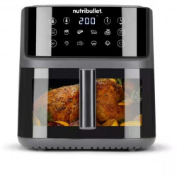 NUTRIBULLET NBA0811DG Super Crisplite Vision 3in1 forrólevegős sütő, 2000W, 8L, Fekete