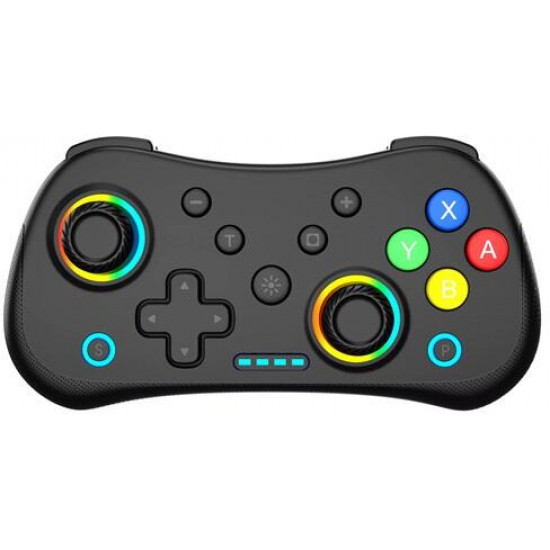 BLACKBIRD Kontroller - Nintendo Switch/Lite/OLED/Android/IOS/PC, Vezeték nélküli Bluetooth 5.0, 400mAh, Fekete RGB BLACKBIRD Kontroller - Nintendo Switch/Lite/OLED/Android/IOS/PC, Vezeték nélküli Bluetooth 5.0, 400mAh, Fekete RGB