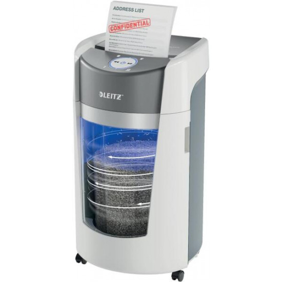 LEITZ IQ OptiMax Office P5 iratmegsemmisítő, 35L, fehér