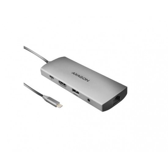 AXAGON HMC-8HLSA USB-C 3.2 Gen 1 3x USB-A + 4K/30Hz HDMI + SD/microSD GLAN Audio PD 100W hub AXAGON HMC-8HLSA USB-C 3.2 Gen 1 3x USB-A + 4K/30Hz HDMI + SD/microSD GLAN Audio PD 100W hub