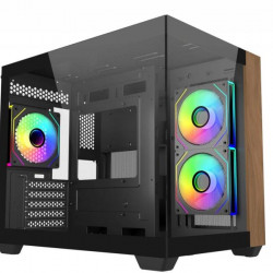 COOLER MASTER ELITE 481 Wood,Tápegység nélkül, Fekete Ház ITX/Micro-ATX